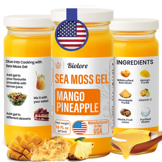 Mango-Pineapple Sea Moss Gel - 16 Oz