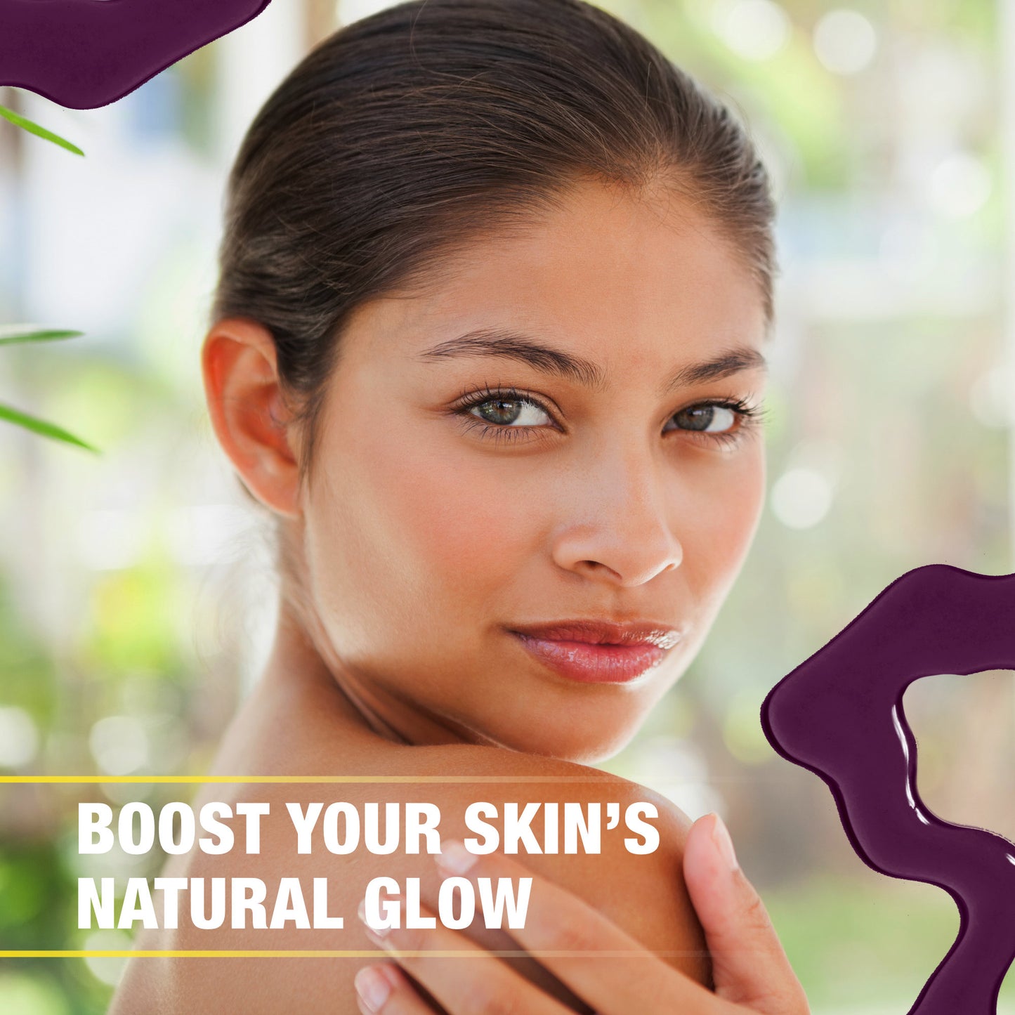 Close-up portrait of a woman with clear glowing skin emphasizing beauty and skin radiance benefits linked to sea moss.