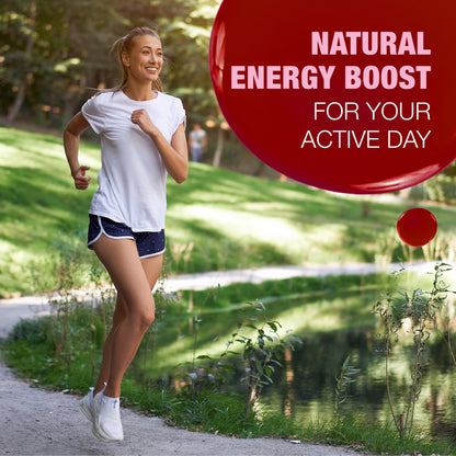 Woman jogging outdoors highlighting natural energy boost and active lifestyle supported by sea moss gel.